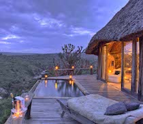 Borana Lodge, at the heart of Borana Conservancy, has panoramic views of Mt Kenya, across the Lewa Plains to the Ngare Ndare Forest. Built in 1992 by local artisans using only local building materials, this luxurious lodge is totally in keeping with its surroundings. All guest
