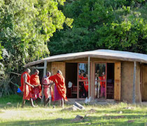 Jan’s Camp is a small and authentic safari camp on a ridge looking across the Loita Hills, and the forest evocatively known as the Forest of the Lost Child. 

The 3 en-suite huts are built according to Maasai tradition with additional modern touches. There are