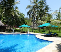 In spacious gardens near Kilifi’s Bofa Beach, Maison Muge is a collection of cottages and a restaurant around a swimming pool. Swiss owned and managed, the ambiance is that of being welcomed into a private residence.

There are 3 villas and 3 rooms, all designed in