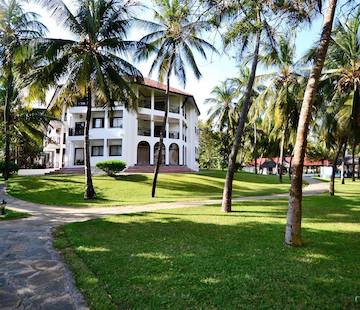Established as Nyali International Beach Hotelin 1946, the hotel was taken over by the Sun Africa Group in 2010 and extensively refurbished. This large hotel is in lush gardens on the beachfront.

There are 48 palm wing seafacing rooms, 102 garden wing rooms, 3 luxury villas, 3 presidential suites and 3 executive