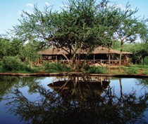 Sagala Lodge is in Sagala Game Sanctuary, a 5000-acre private sanctuary bordering Tsavo East National Park.

There are 24 en-suite bandas in lush gardens. The bandas are double or twin, and have spacious verandas. The restaurant serves international cuisine; breakfast is buffet, lunch and dinner are