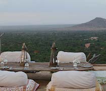 Tassia, perched on the edge of the Mokogodo Escarpment, offers spectacular views across northern Kenya and the scared Lolokwe Mountain. The lodge was built for the Mokogodo Maasai, and aims for a symbiotic relationship between community and conservation. It combines tranquil beauty with adventure and